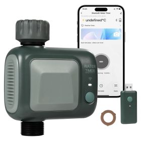 WiFi Sprinkler Timer, Single Outlet, Smart Hose Faucet Water Timer with Brass Inlet, APP Control via 2.4Ghz WiFi or Bluetooth