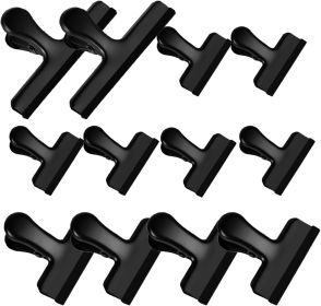 12 Pack Stainless Steel Chip Bag Clips Covered with Silicone - NO More Sharp Edges - Color Coded for Food Bags - Air Tight Seal (Material: Silicone)